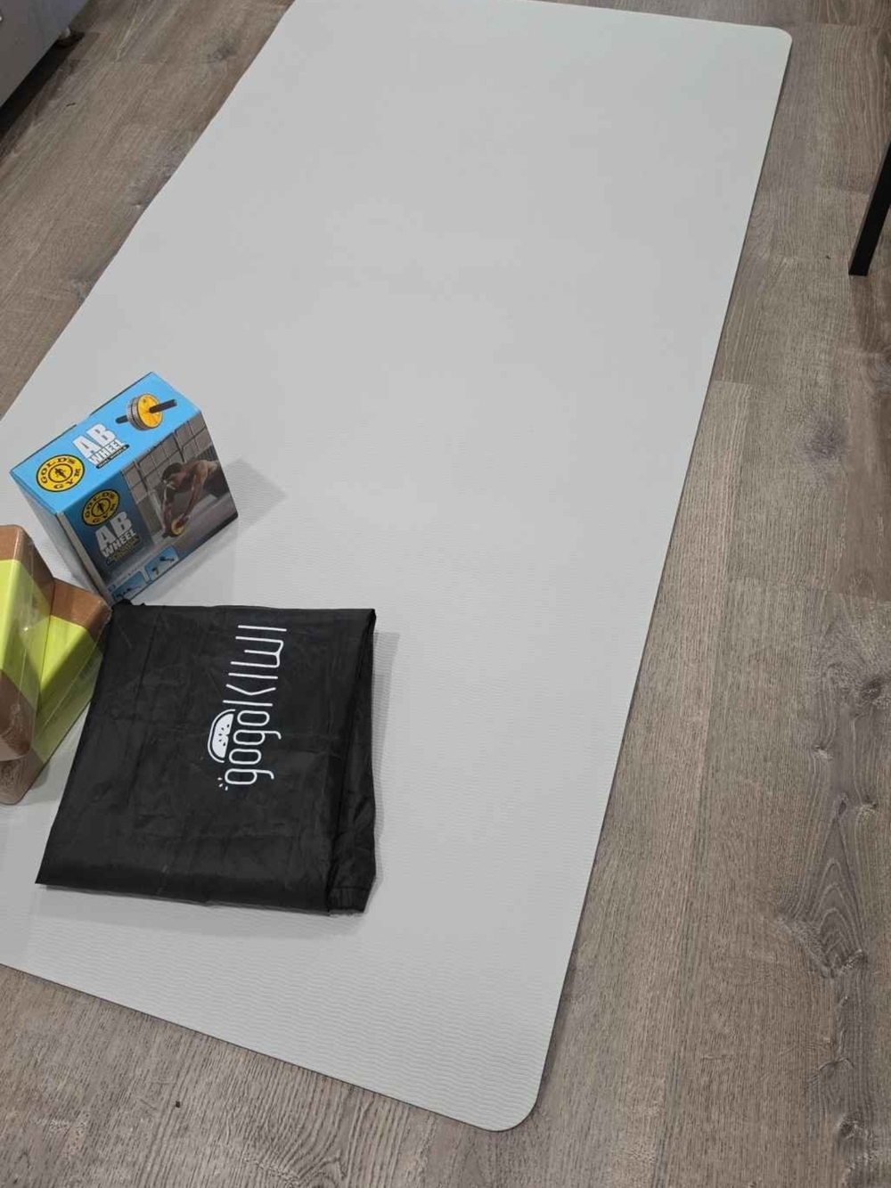 Yoga blocks, yoga mat and ab wheel Fitness Bundle